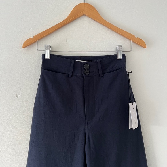 Apiece Apart Navy Wide Leg Pants - Picture 4 of 13